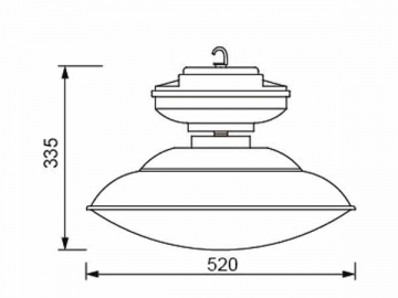 Luminária de alto brilho 40W HLG465