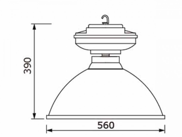 Luminária de alto brilho 80W HLG422