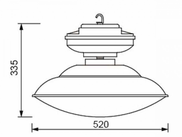 Luminária industrial de alto brilho 250W HLG465