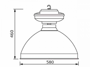 Luminária industrial de alto brilho 250W HLG469