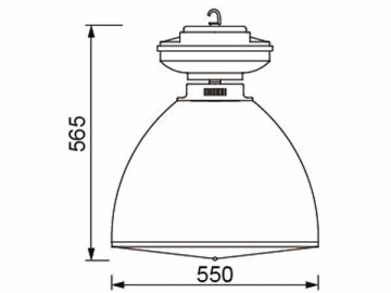 Luminária industrial de alto brilho 300W HLG443