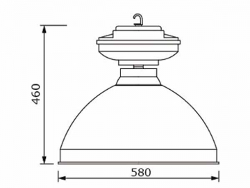 Luminária industrial de alto brilho 300W HLG469