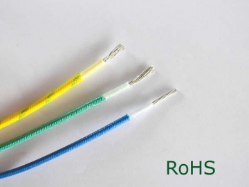 Cabo trançado isolado de fibra de vidro em silicone