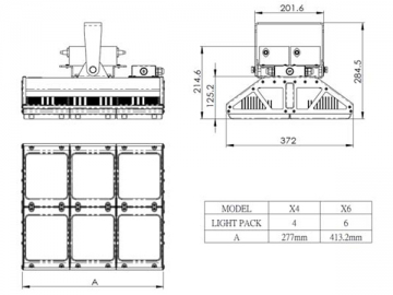 Holofote LED 180W 200W 220W