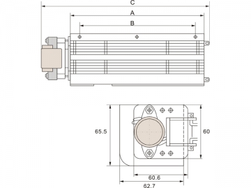 Ventilador Cross-Flow para Fornos