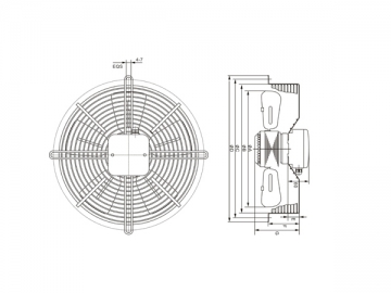 Ventilador Axial para Desumidificadores