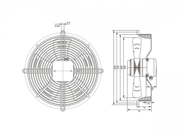 Ventilador Axial de Fluxo para Evaporadores