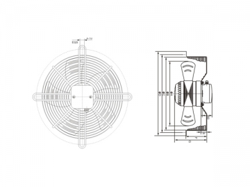 Ventilador Axial para Ar Condicionado Exterior