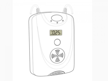 Detector de monóxido de carbono com tela LCD