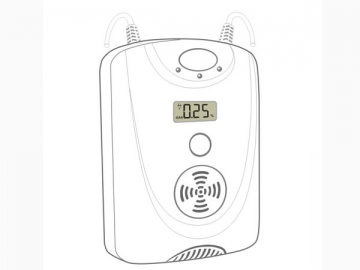 Detector de gases combustíveis e monóxido de carbono com tela LCD HM-712DSY