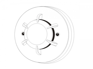 Detector de fumaça fotoelétrico conexão em rede a 2 fios 46mm