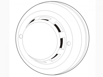 Detector de fumaça fotoelétrico conexão em rede a 2 fios 53mm