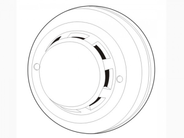 Detector de fumaça fotoelétrico conexão em rede a 4 fios 53mm