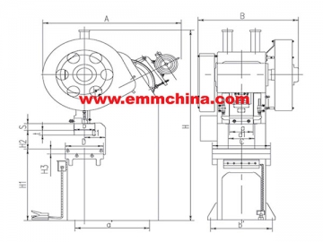 Prensa mecânica de apoio fixo e quadro C – série EMM21