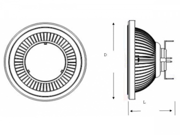 Holofote LED AR111 12W