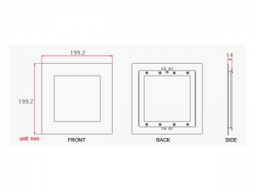 Luz de Painel LED Quadrada 12W