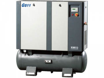 Compressor de ar parafuso com reservatório