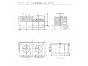 <span><strong>Torre de resfriamento contracorrente PRFV com estrutura de aço</strong></span>