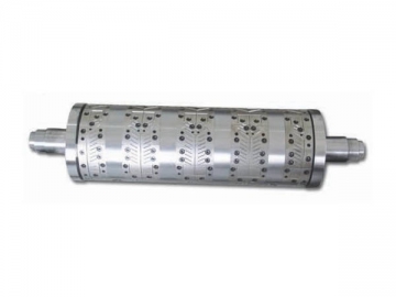 Faca rotativa <small>(Faca de corte e vinco com bloco de inserção)</small>