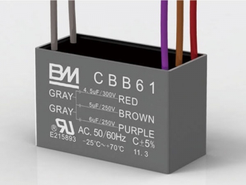 Capacitor para ventilador CBB61