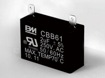 Capacitor para ventilador CBB61 com lug soldada