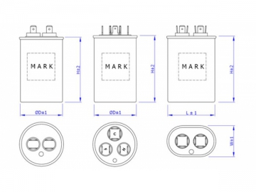 Capacitor de partida de motor CBB65