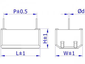 Capacitor pequeno MKP/MKPH para fogão de indução