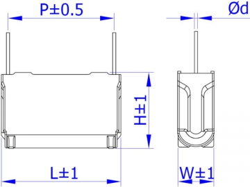 Capacitor de polipropileno metalizado resistente à chama