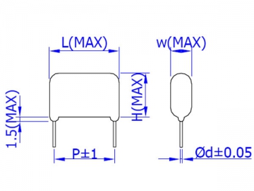 Capacitor de polipropileno metalizado CBB21