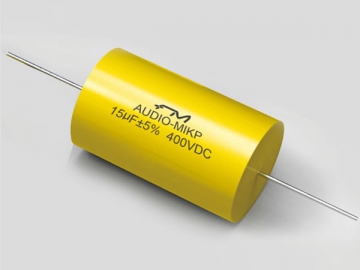 Capacitor de polipropileno metalizado CBB20, redondo e axial