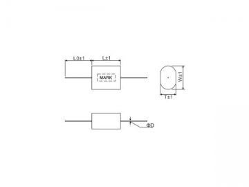 Capacitor snubber axial