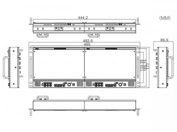 Monitor LCD profissional montado em rack - TLP890HD-2