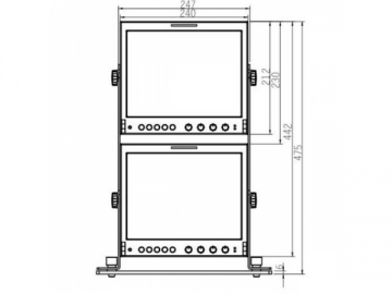 Monitor LCD para grua de filmagens <span> - </span>TL-1040YHD