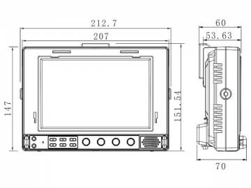 Viewfinder para câmera filmadora - VF-701HDA