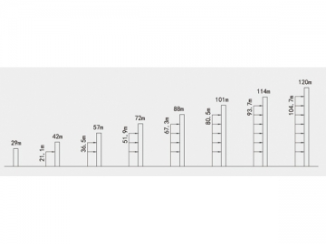 Guindaste de torre/Grua torre tipo cabeça de martelo, QTZ50 (4810)