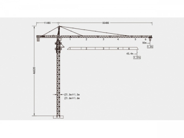 Guindaste de torre/Grua torre tipo cabeça de martelo, QTZ63 (5010)