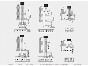 Guindaste de torre/Grua torre flat top, QTZ80 (6011,8)