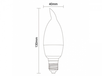 Lâmpada LED tipo vela