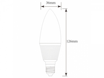 Lâmpada LED tipo vela