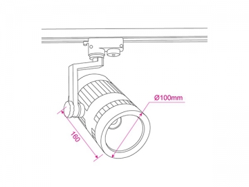 Spot LED para trilho