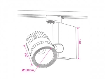 Spot LED para trilho