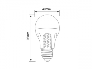 Lâmpada bulbo LED regulável