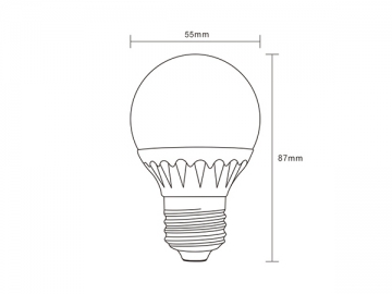 Lâmpada bulbo LED regulável