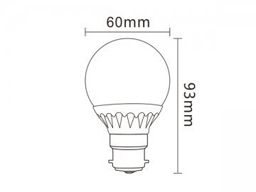 Lâmpada bulbo LED regulável