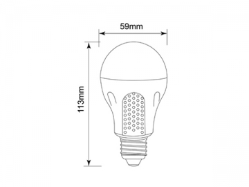 Lâmpada bulbo LED regulável