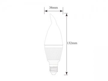 Lâmpada bulbo LED tipo vela regulável