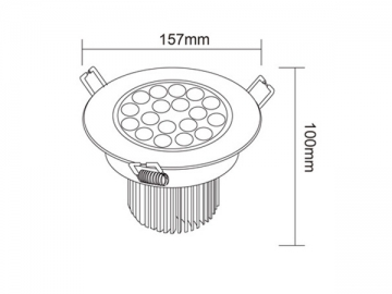 Spot de embutir LED regulável