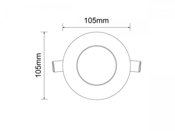 Painel de embutir LED regulável