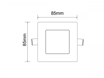 Painel de embutir LED regulável