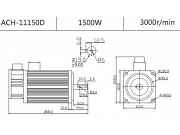 Servomotor de baixa inércia